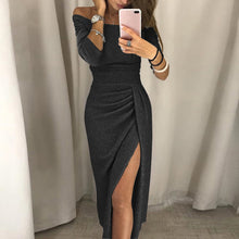 Load image into Gallery viewer, Women Deep V Sequins Wrap Ruched Sleeveless Nightclub Party Dress robe longue femme ete 2019#PY