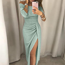 Load image into Gallery viewer, Women Deep V Sequins Wrap Ruched Sleeveless Nightclub Party Dress robe longue femme ete 2019#PY