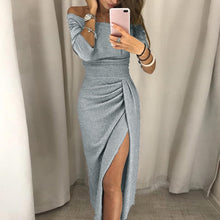 Load image into Gallery viewer, Women Deep V Sequins Wrap Ruched Sleeveless Nightclub Party Dress robe longue femme ete 2019#PY