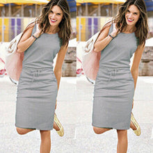 Load image into Gallery viewer, Women's Dress New Summer Sleeveless Summer Beach Casual Solid Color Elegant Party Dress vestido navidad mujer roupa feminina 5.2