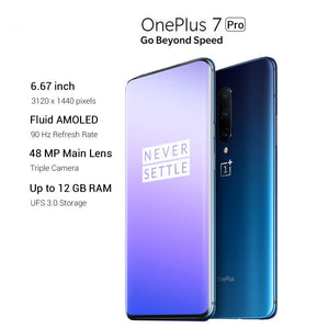 OnePlus 7 Pro 6.67" Octa Core NFC Mobile Phone Snapdragon 855 48MP Triple Camera 3120*1440 4000mAh Battery 4G LTE Smartphone