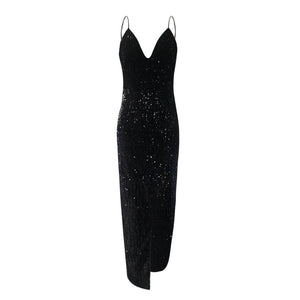 Women Deep V Sequins Wrap Ruched Sleeveless Nightclub Party Dress robe longue femme ete 2019#PY