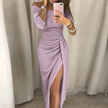 Load image into Gallery viewer, Women Deep V Sequins Wrap Ruched Sleeveless Nightclub Party Dress robe longue femme ete 2019#PY
